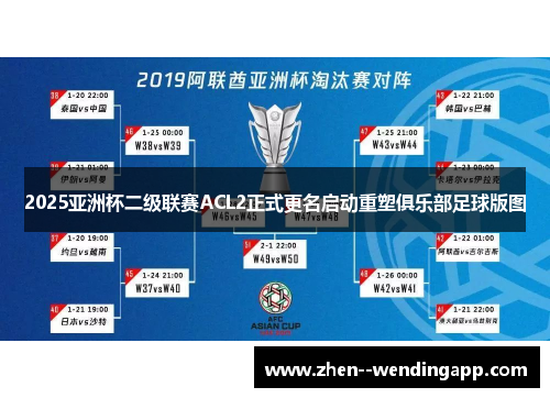 2025亚洲杯二级联赛ACL2正式更名启动重塑俱乐部足球版图 2025亚洲杯二级联赛ACL2正式更名启动重塑俱乐部足球版图